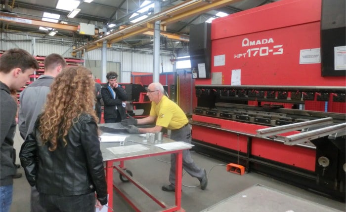 Des étudiants de l'IUT de Lorient en visite chez Guelt le 12/10/2017