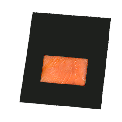 Guelt | Etui carton plat pour saumon fumé sur plaque