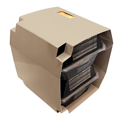 Guelt | Bandeau wrap carton pour le regroupement de burgers