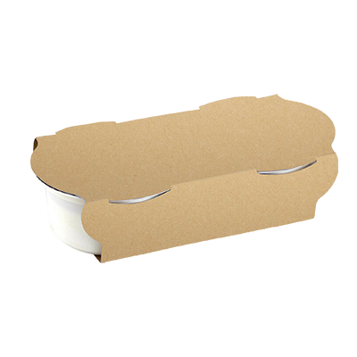 Guelt | Bandeau wrap carton compact pour regroupement de pots